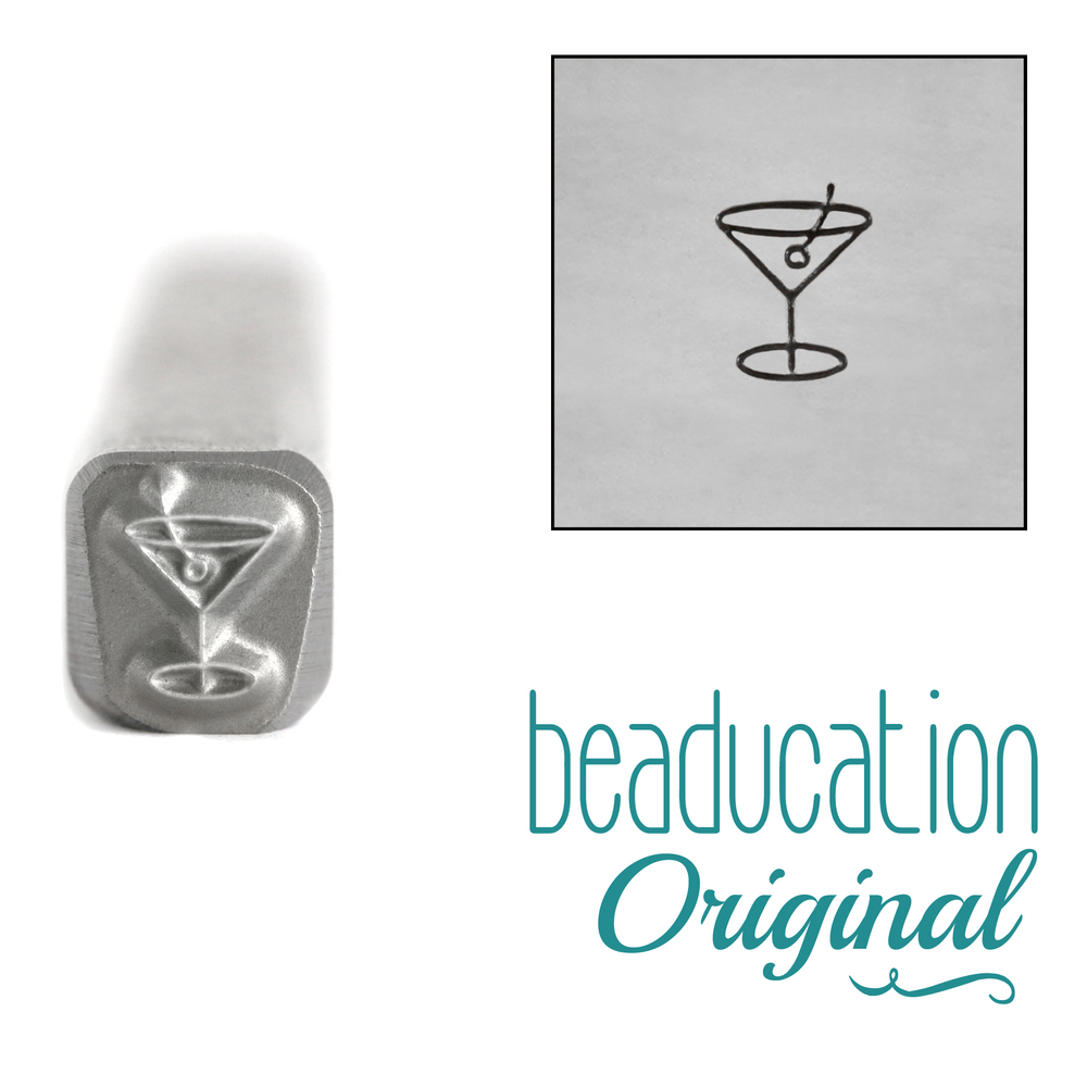 Metal Stamping Tools Cocktail Metal Design Stamp, 4.5mm - Beaducation Original